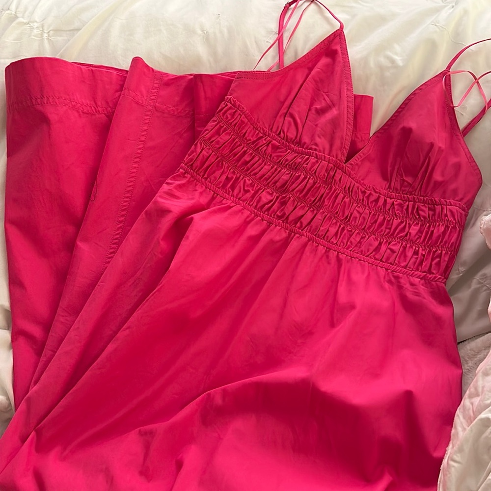 Zara hot pink maxi dress
